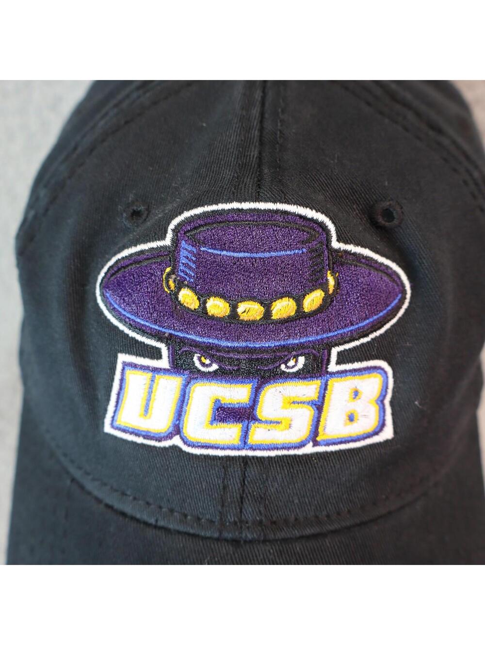 UCSB Vtg Ottoflex Hat Embroidered Patch Black Dad Hat Gaucho